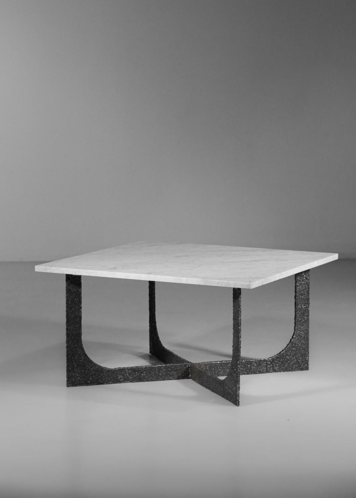 Modern coffee table by Donna in steel and marble - DO1 For Sale 2