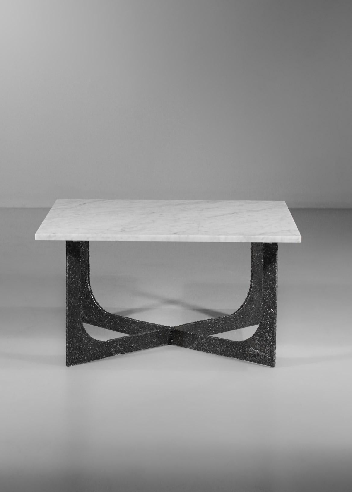 Modern coffee table by Donna in steel and marble - DO1 For Sale 4