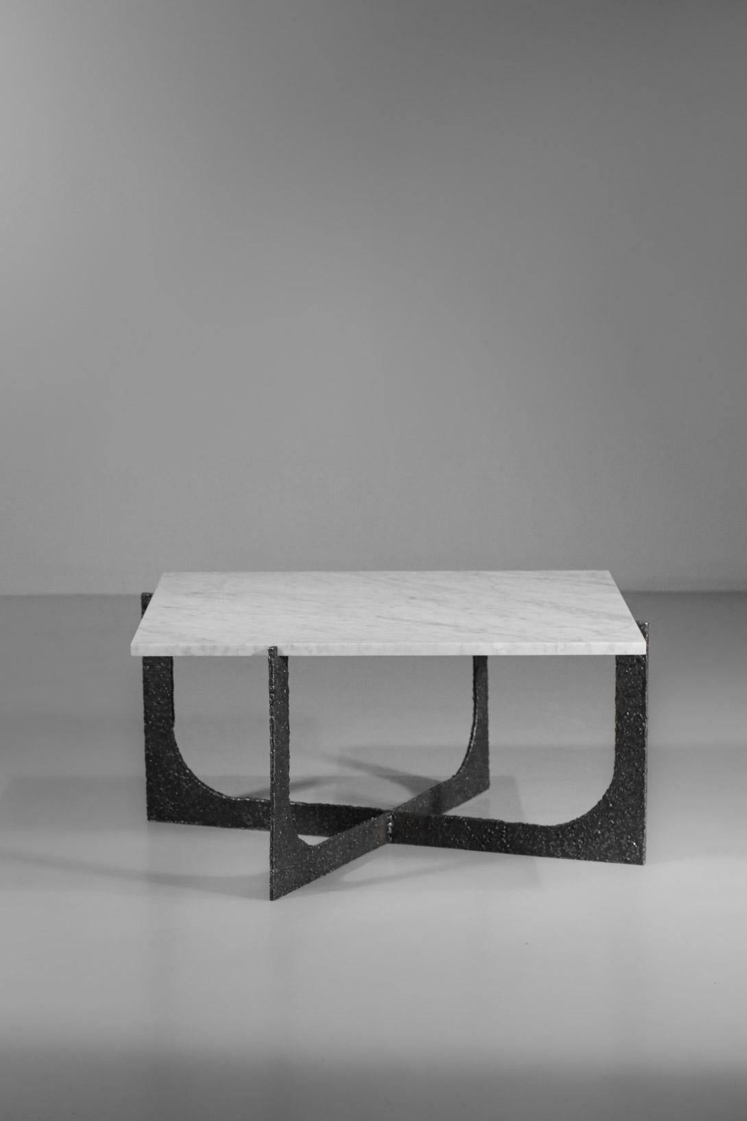 Modern coffee table by Donna in steel and marble - DO1 For Sale 8