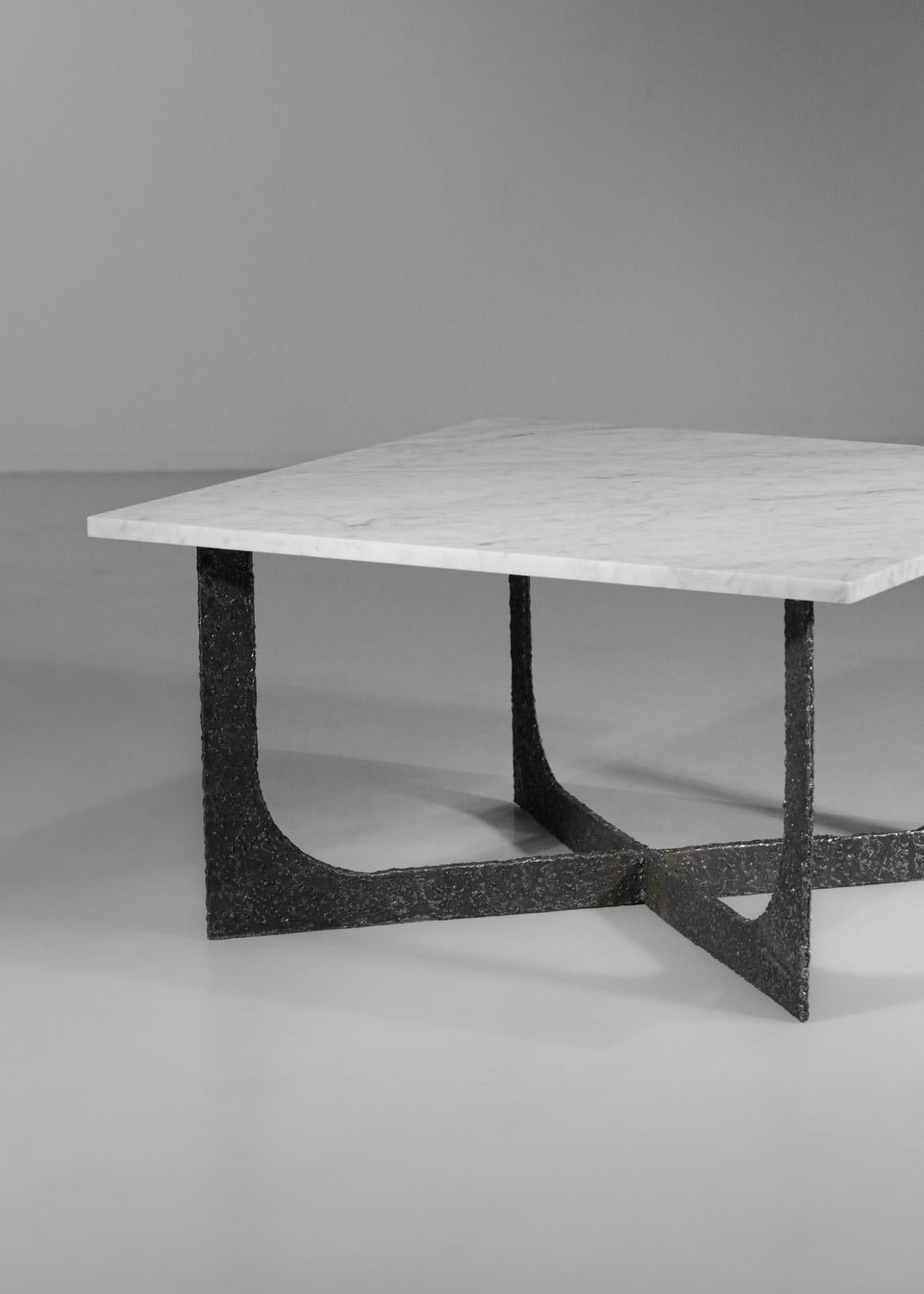 Modern coffee table by Donna in steel and marble - DO1 For Sale 1