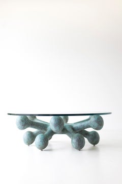 Modern Coffee Table in Verde, Krone Series
