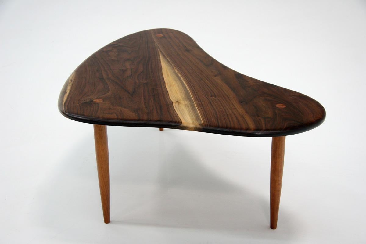 American Modern Coffee Table in Walnut by Goebel For Sale