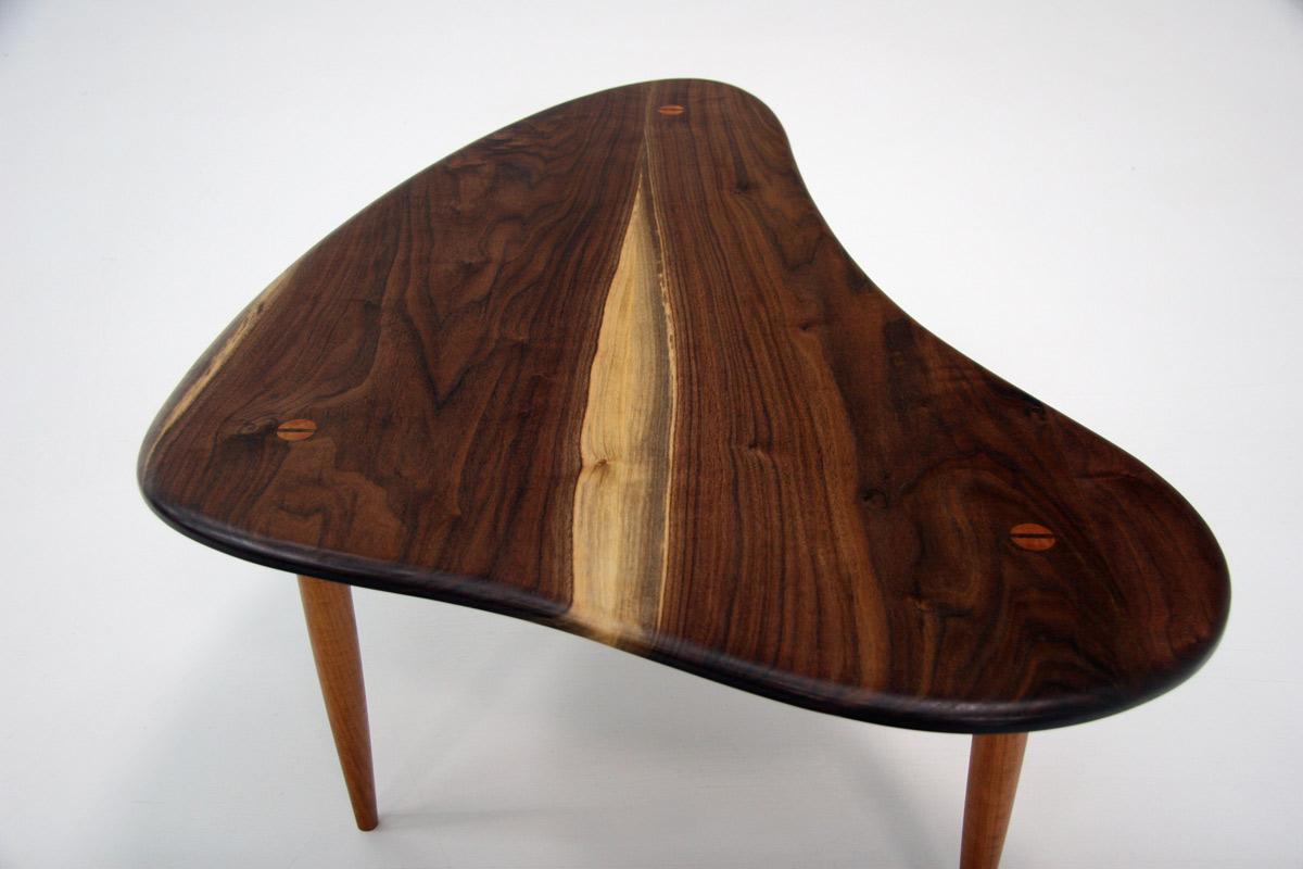 Woodwork Modern Coffee Table in Walnut by Goebel For Sale