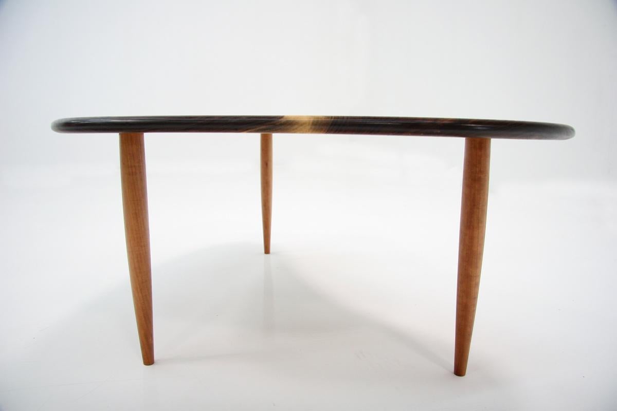 Modern Coffee Table in Walnut by Goebel In New Condition For Sale In Saint Louis, MO