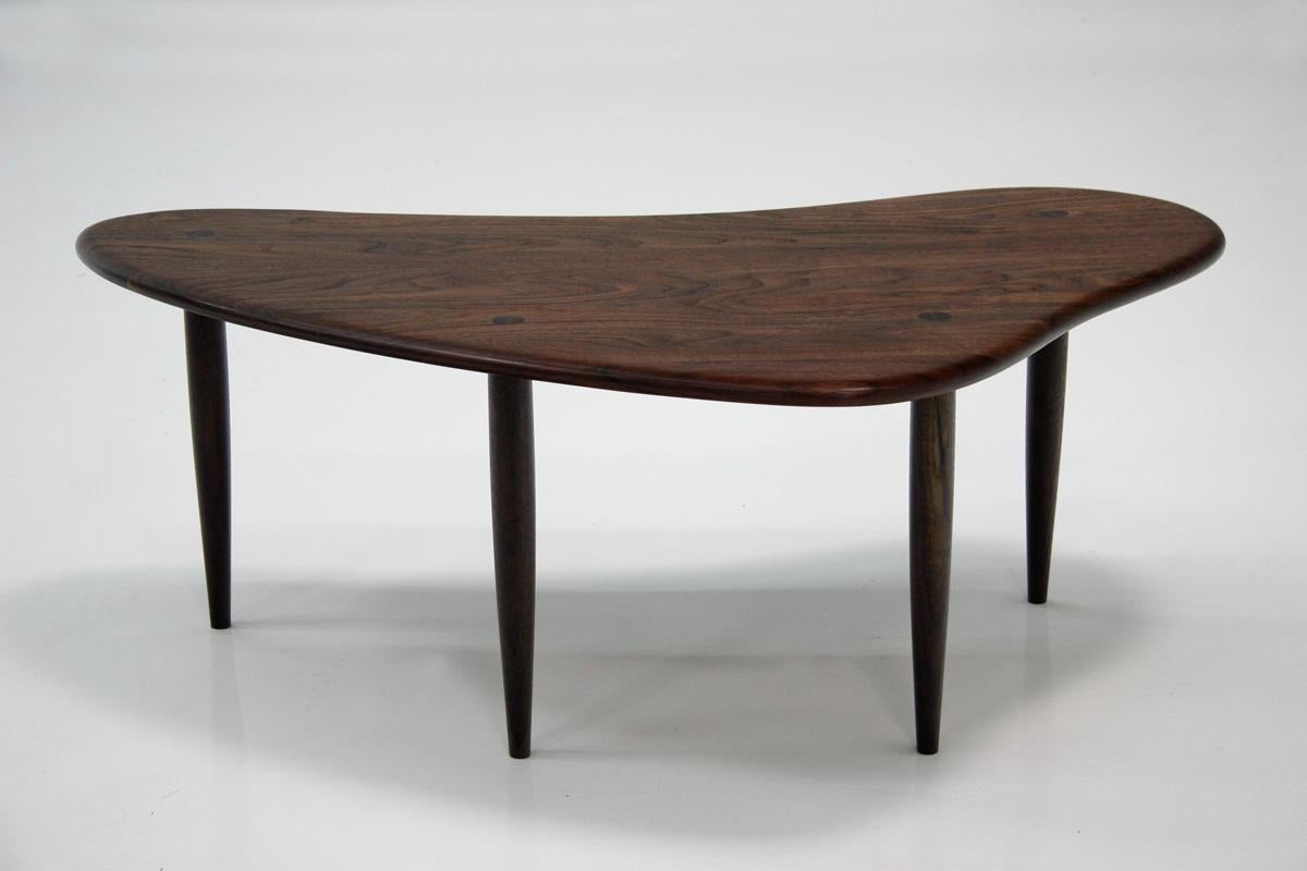 Contemporary Modern Coffee Table in Walnut by Goebel For Sale
