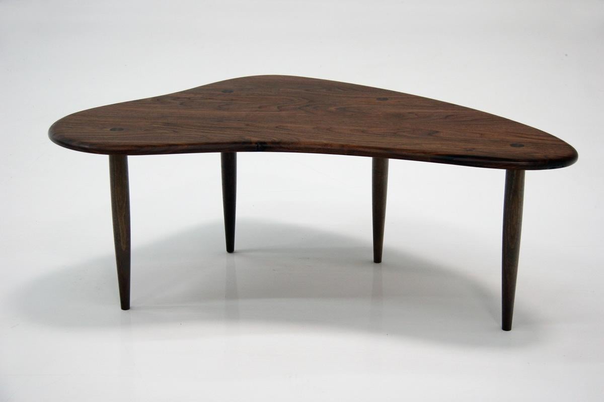 Wood Modern Coffee Table in Walnut by Goebel For Sale