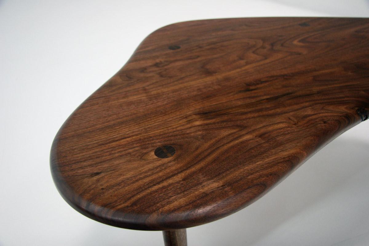 Modern Coffee Table in Walnut by Goebel For Sale 2