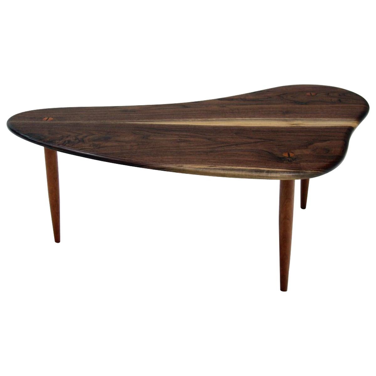 Modern Coffee Table in Walnut by Goebel For Sale