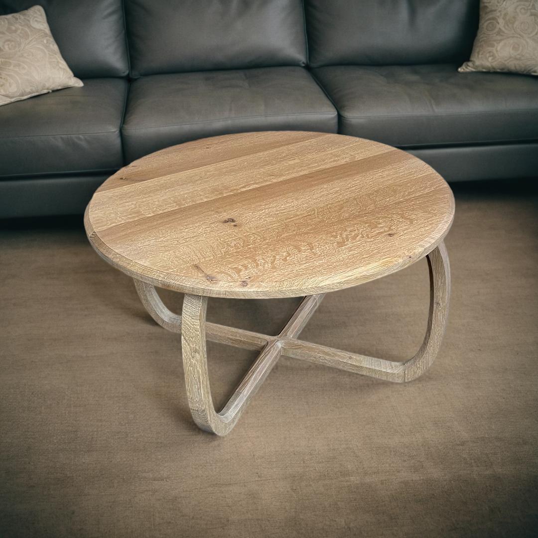 German Modern coffee table made of oak with delicate legs For Sale