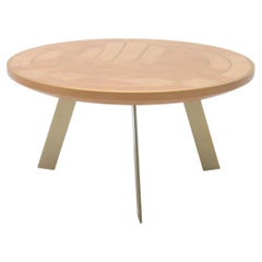 Mesa de centro moderna «Spanish Harlem» en marrón claro y latón, de Ivan Paradisi