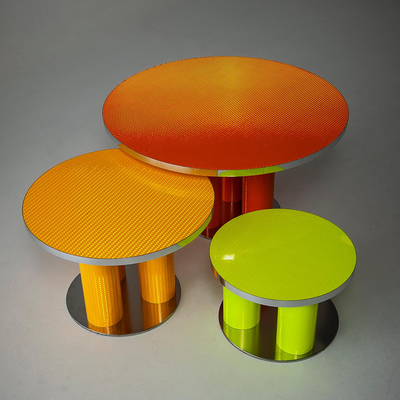 Ensemble de tables basses modernes Reflector Collection de Sebastiano Bottos, Italie Neuf - En vente à Pordenone, IT