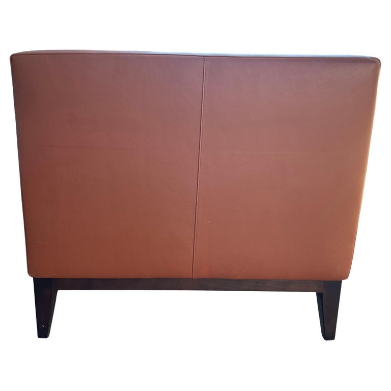 Modern Cognac Brown Tufted Leather Sofa by American Leather For Sale at 1stDibs cognac tufted