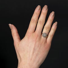 Moderner Cognacfarbener Diamanten 18 Karat Rhodium Roségold Großer Pomellato Sabbia Ring