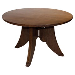 Modern Collection: Solid Oak Dining Table With Brass Inlay