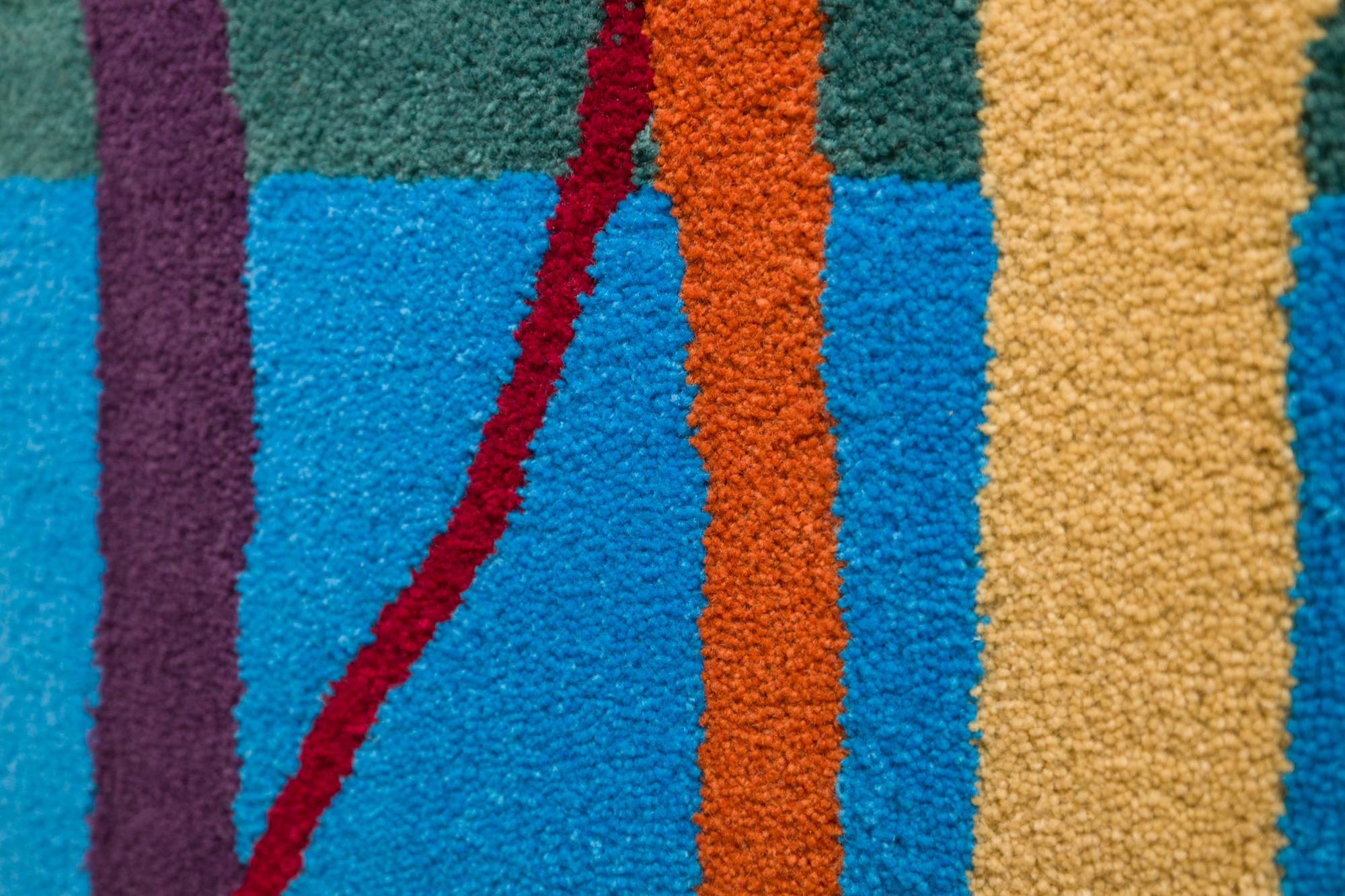 Modern Color Block Wandteppich oder Teppich, getuftete Neuseelandwolle (Moderne) im Angebot