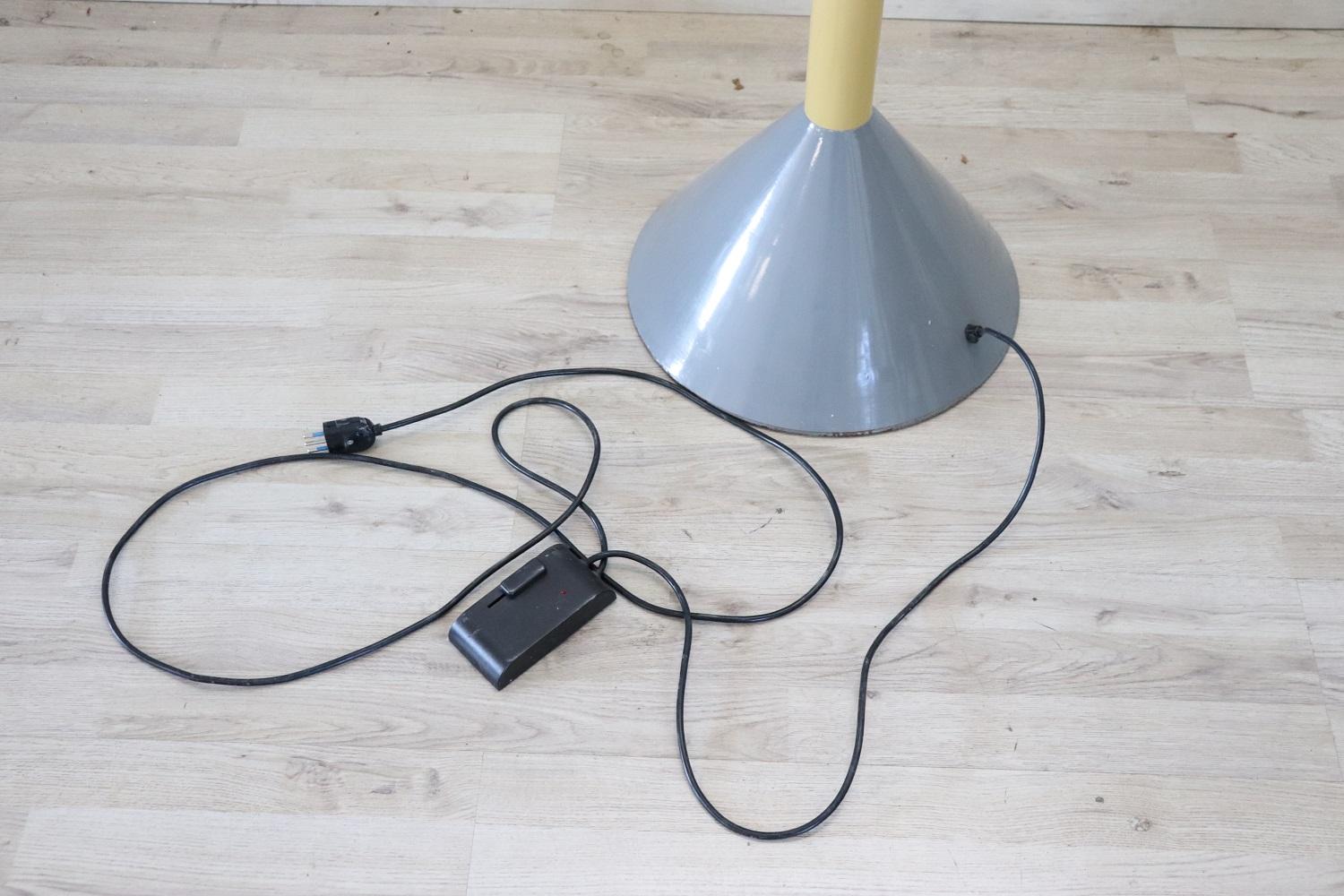 Italian Modern Colored Steel Callimaco Floor Lamp by Sottsass for Artemide 1980s For Sale