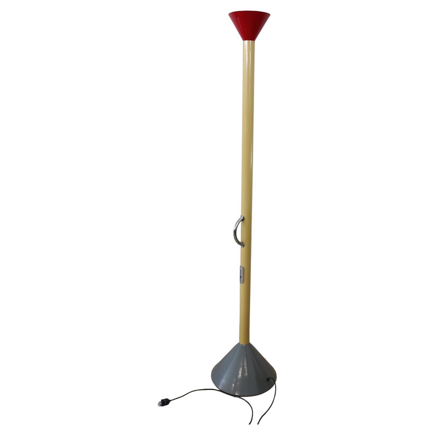 Modern Colored Steel Callimaco Floor Lamp by Sottsass for Artemide 1980s For Sale