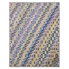 Modern Colorful Geometric Wool Rug 9'3''x11'11''