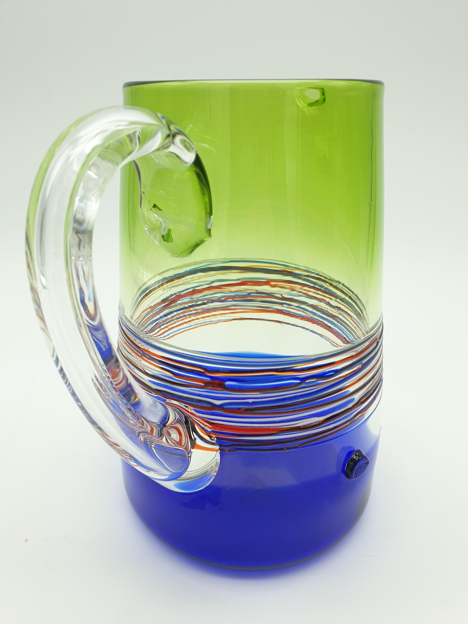 Late 20th Century Modern Colorful Murano Glass Pitcher or Jug by Gino Cendese e Figlio, 1990s