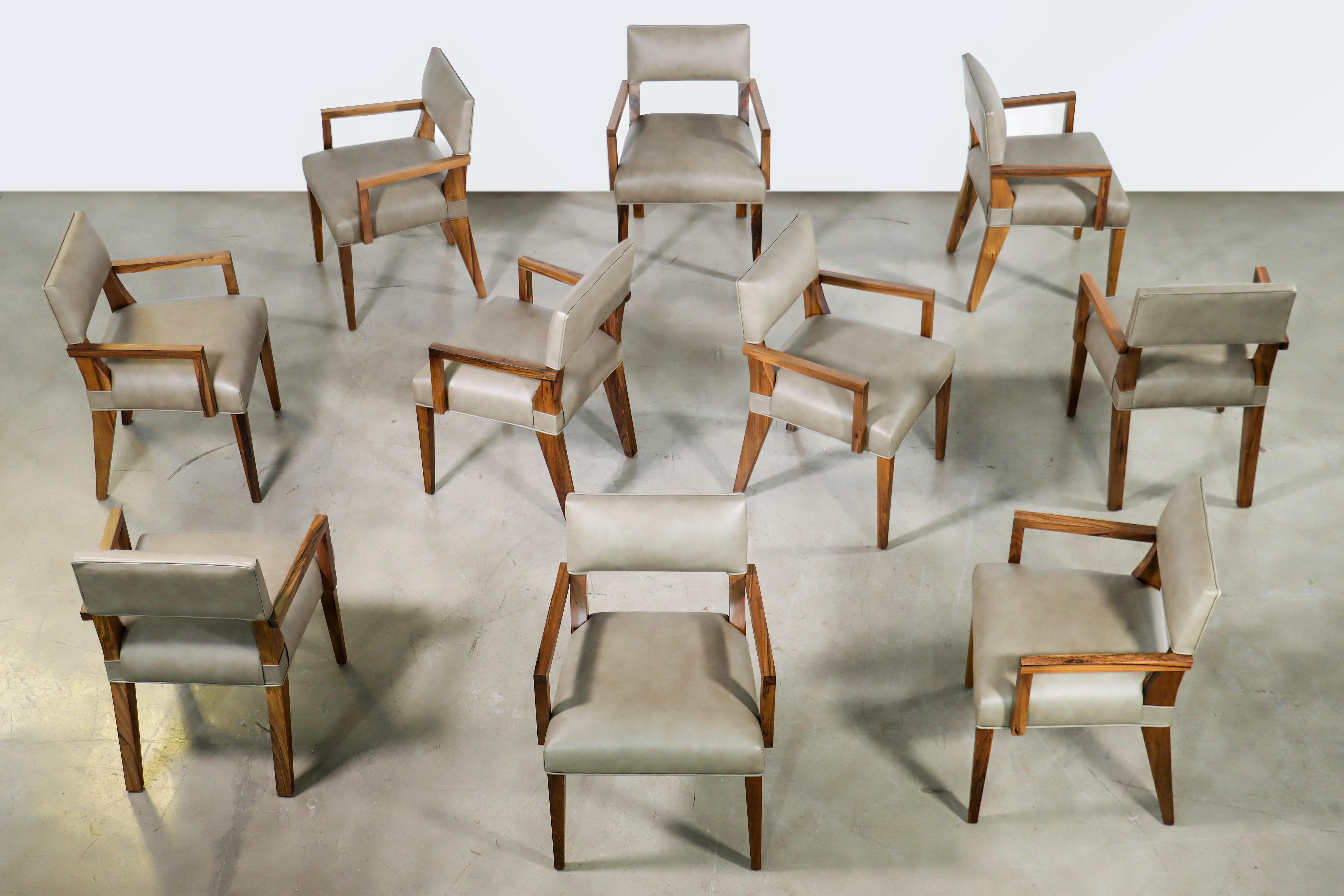 Moderner COM-Sessel aus Argentinischem exotischem Holz und Leder von Costantini, Bruno im Angebot 5
