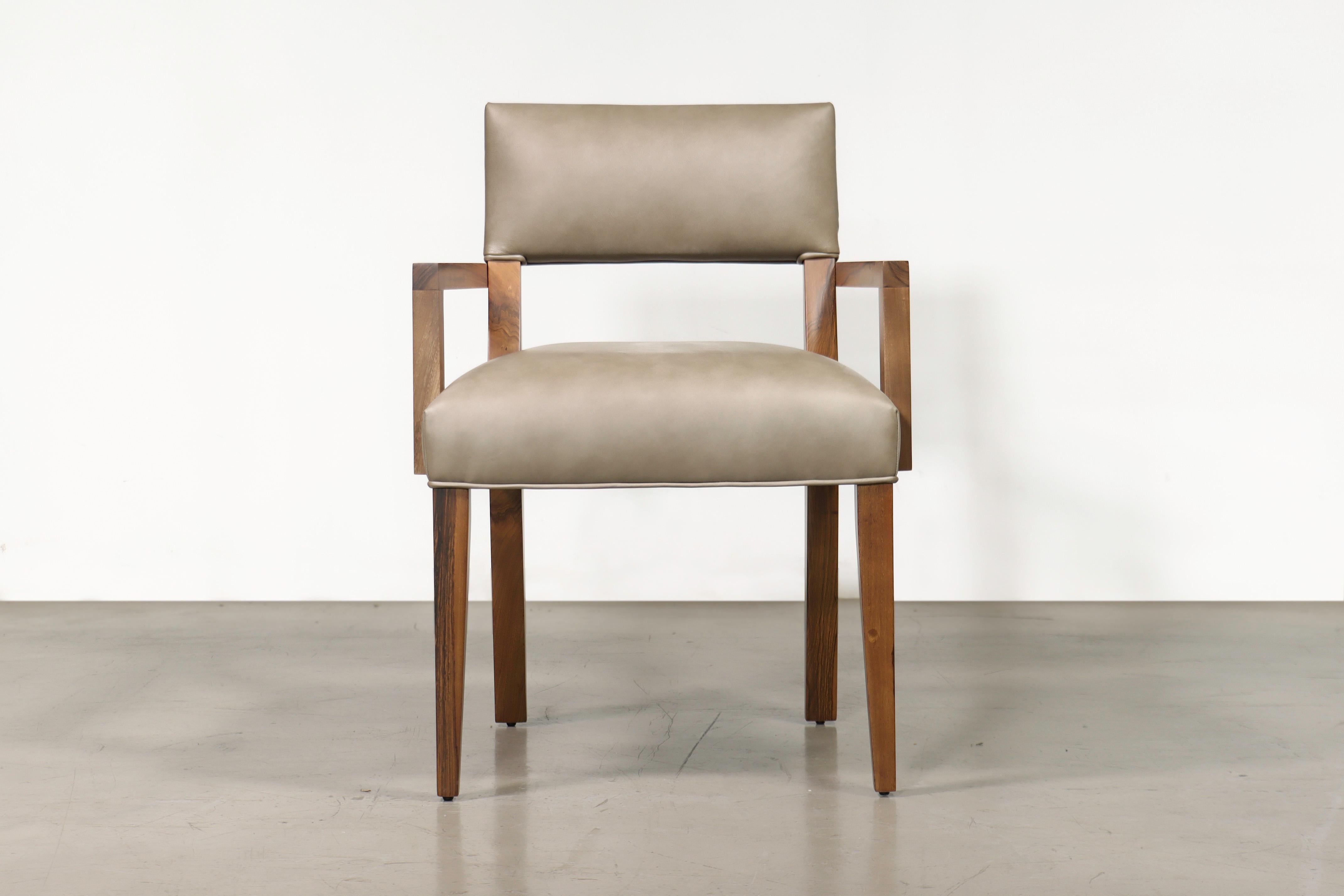 Moderner COM-Sessel aus Argentinischem exotischem Holz und Leder von Costantini, Bruno im Zustand „Neu“ im Angebot in New York, NY