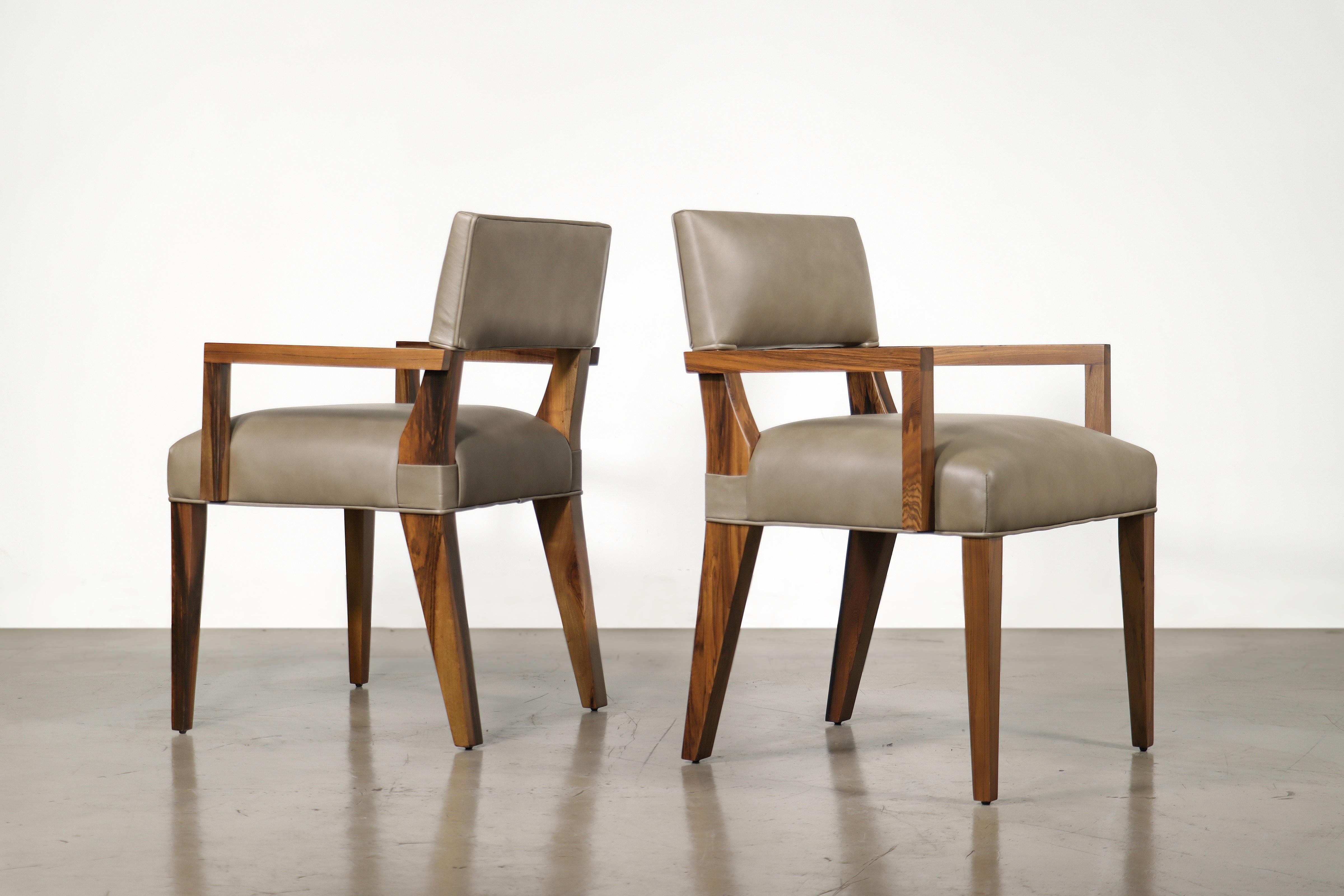 Moderner COM-Sessel aus Argentinischem exotischem Holz und Leder von Costantini, Bruno im Angebot 2