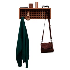 Modern Compact Solid Cedar Wall-Mounted Coat Rack 'Garibaldi CH'