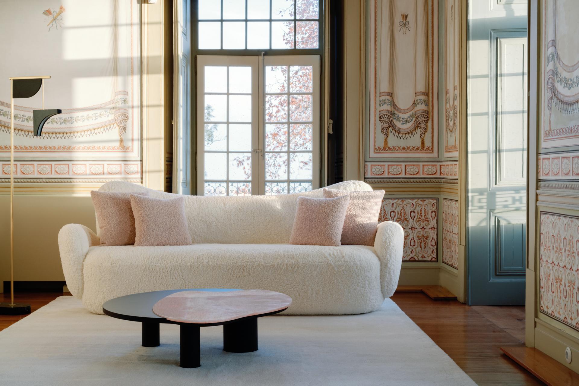 The Moderns Conchula Curved Sofa, Ivory Bouclé, Handmade in Portugal by Greenapple en vente 9