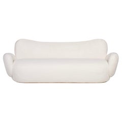 The Moderns Conchula Curved Sofa, Ivory Bouclé, Handmade in Portugal by Greenapple