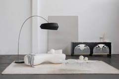 Mid-Century Modern Conchula Daybed, DEDAR White Bouclé, Handmade by Greenapple