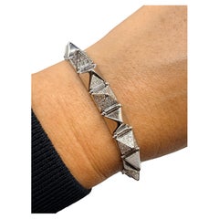 Modern cone diamond bracelet 18KT gold RARE