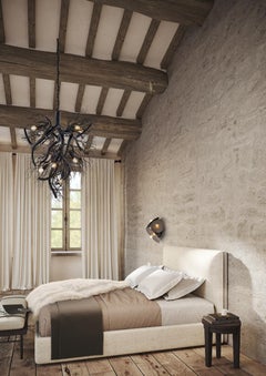 Modern Conical Chandelier,  Black Matte Finish, Desert Wind Collection