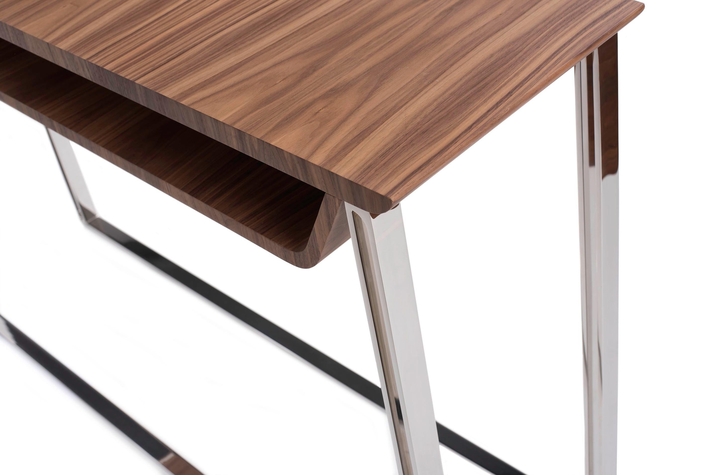 Organique Console moderne Hey Hello en bois et acier de Cyril Rumpler en vente