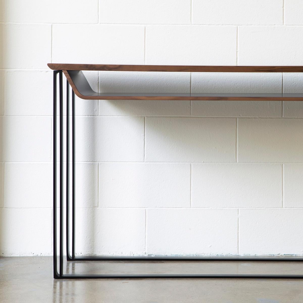 Velvet Modern Console Hey Hello Wood and Steel by Cyril Rumpler For Sale
