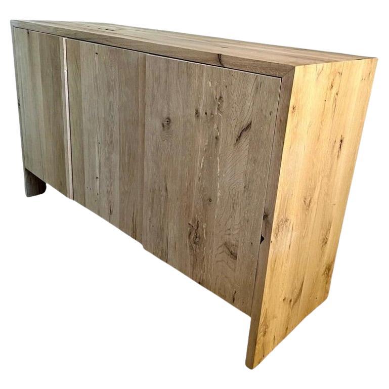 Modern Console in Solid White Oak