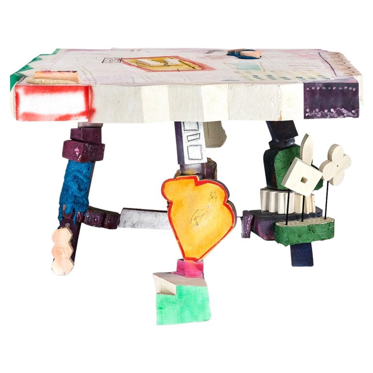 Modern Console 'Name' Made of Limestone, by DenHolm For Sale at 1stDibs