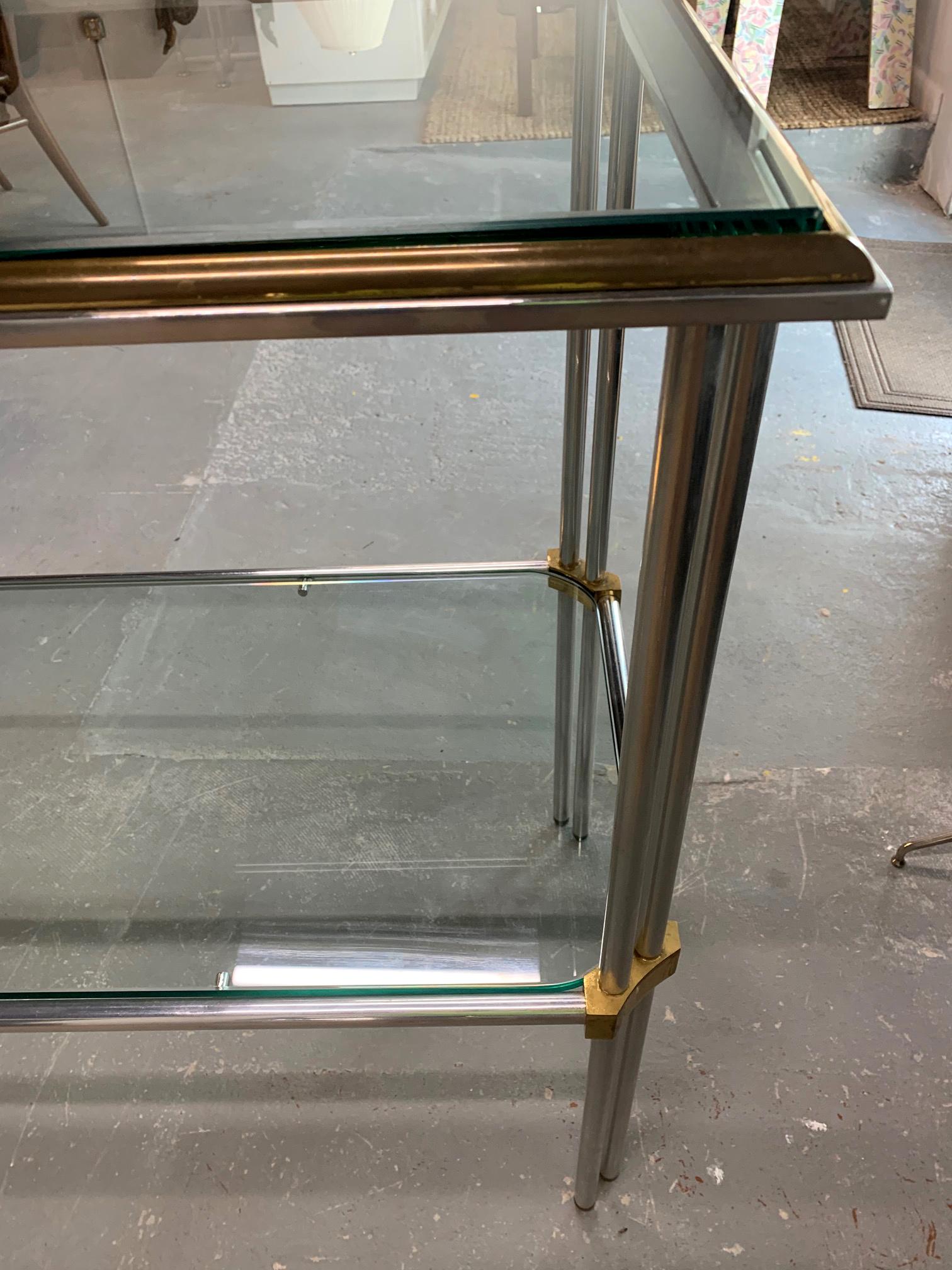 Aluminum Modern Console Table by John Vesey For Sale