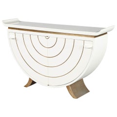 Tavolo consolle moderno Credenza di James Mont, 1960 circa, USA