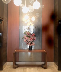 Modern Console Table Desk with Caned Sides by Costantini, Gianni 'In Stock'