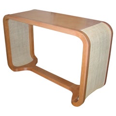 Modern Console Table Desk with Caned Sides by Costantini, Gianni 'In Stock'