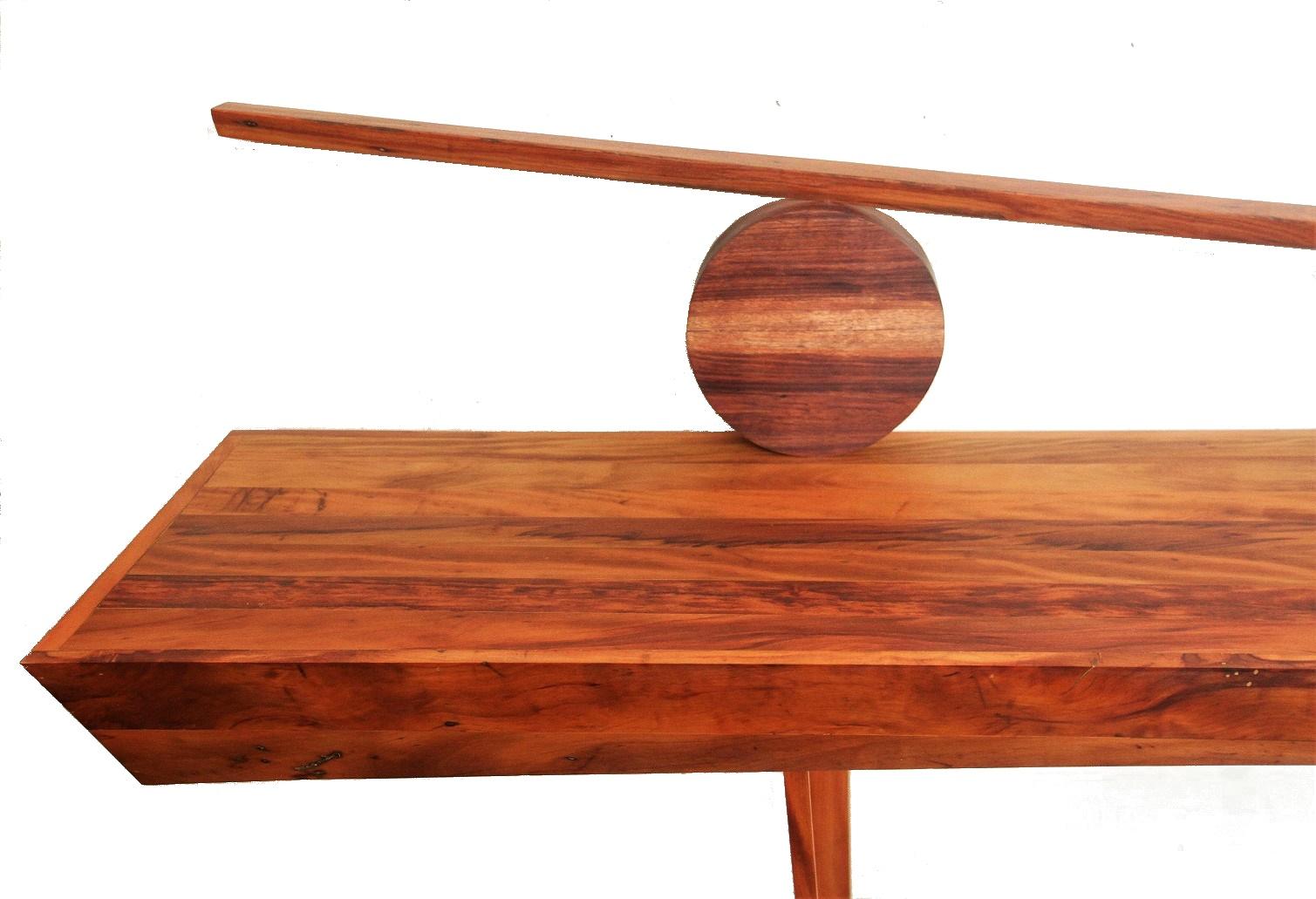 Brazilian Modern Console Table in Hardwood, Orum For Sale