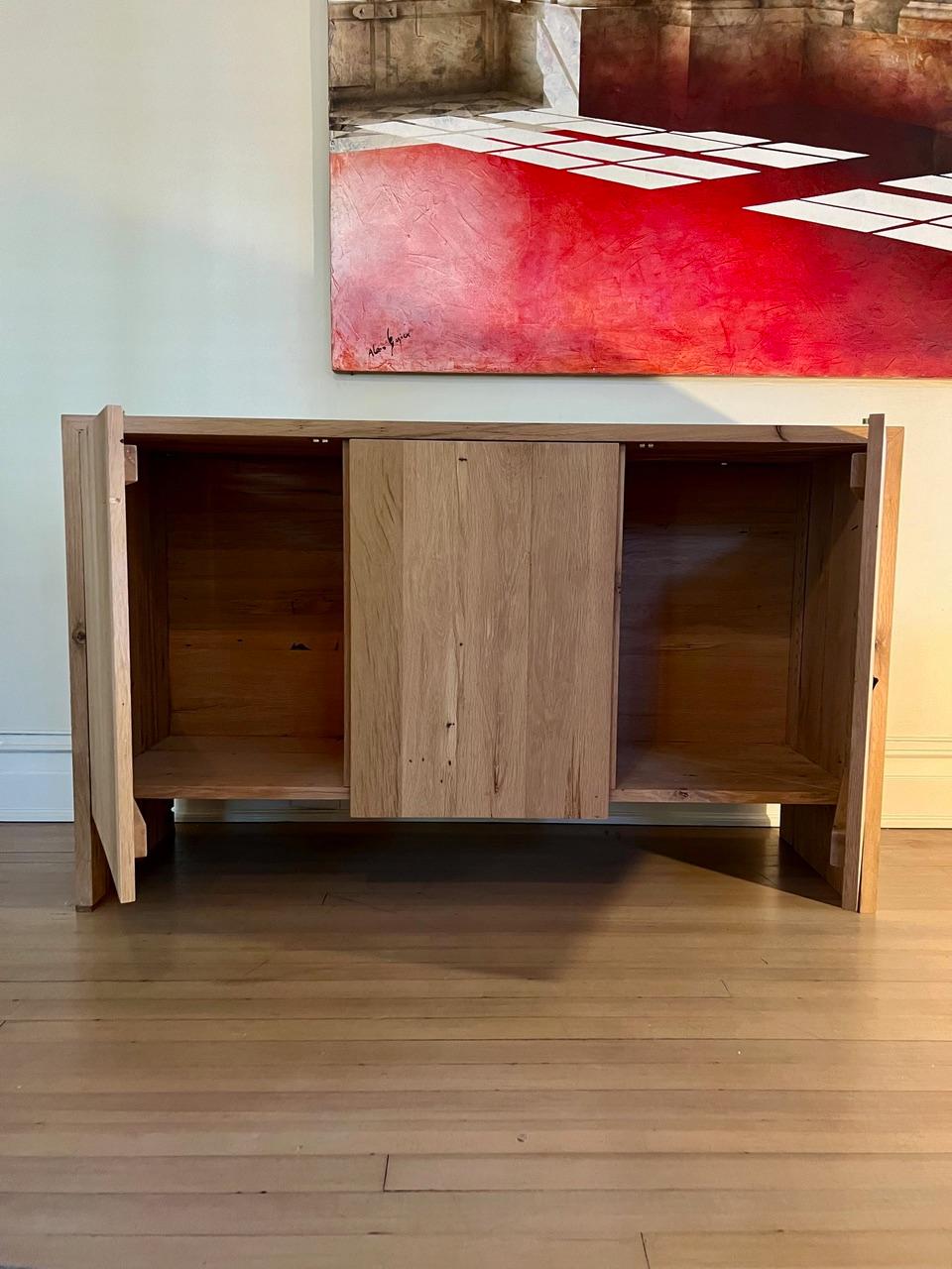 Americano Tavolo da console moderno in massello di Oak Oak in vendita