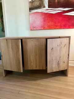 Modern Console Table in White Oak