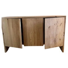 Modern Console Table in White Oak