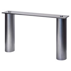Modern Console Table RC03, Industrial Grey Waxed Steel, Johan Viladrich