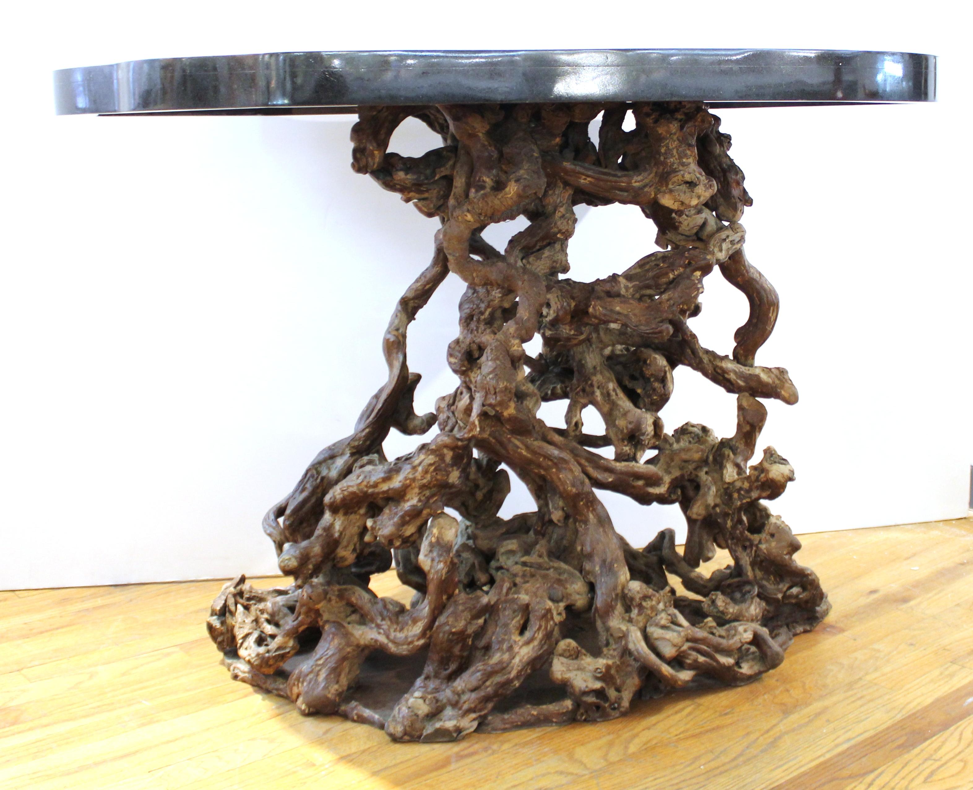 Modern Console Table with Tree Root Base In Good Condition In New York, NY