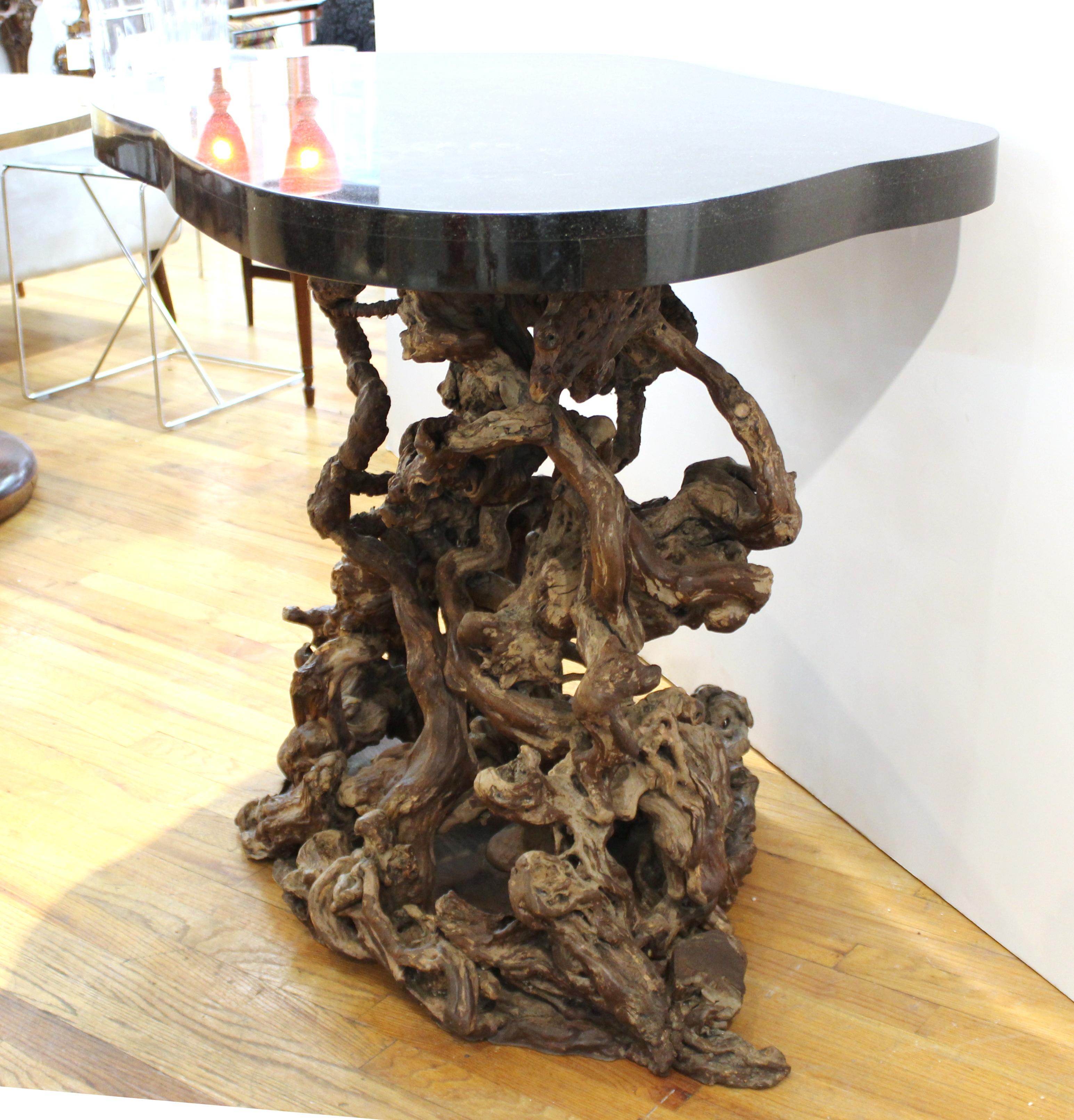 Modern Console Table with Tree Root Base 1