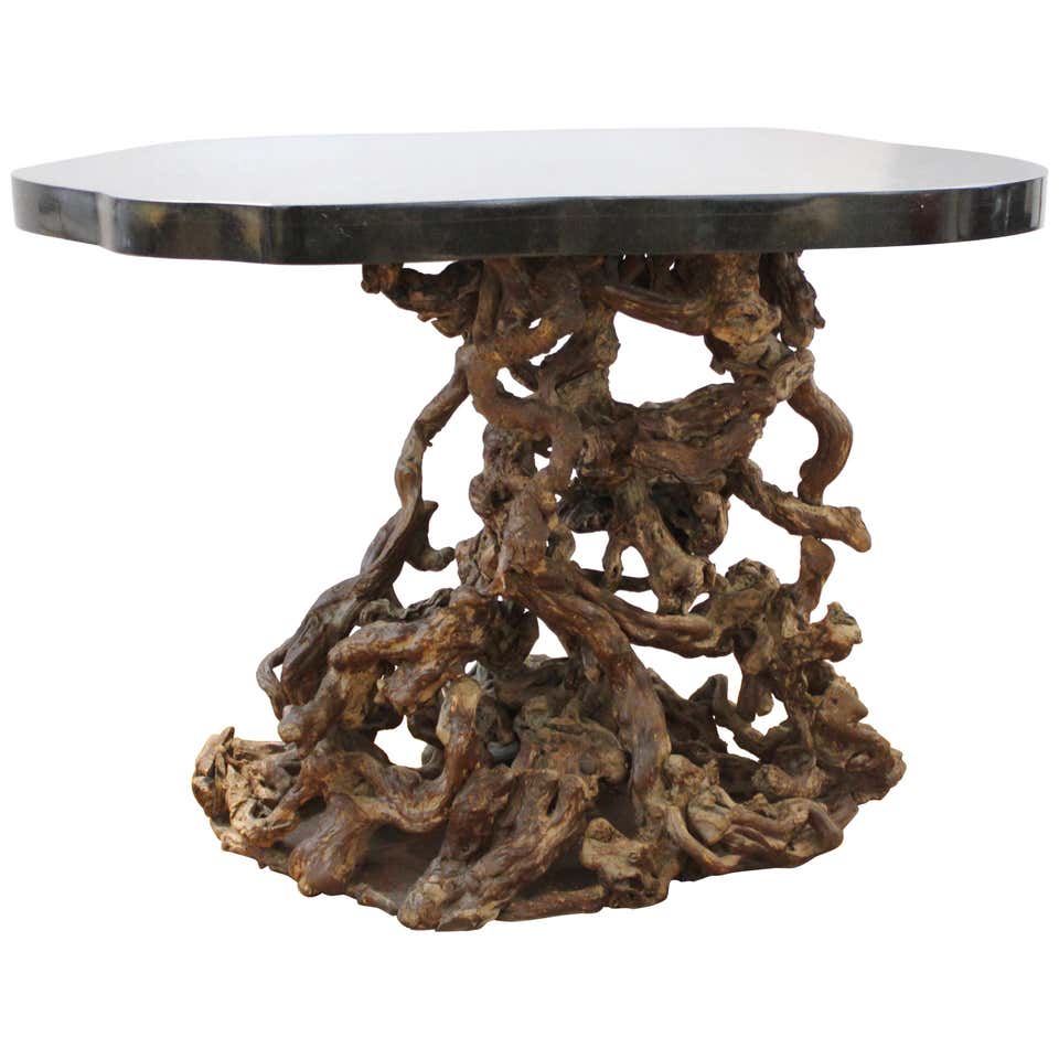Modern Console Table with Tree Root Base at 1stDibs | tree console table