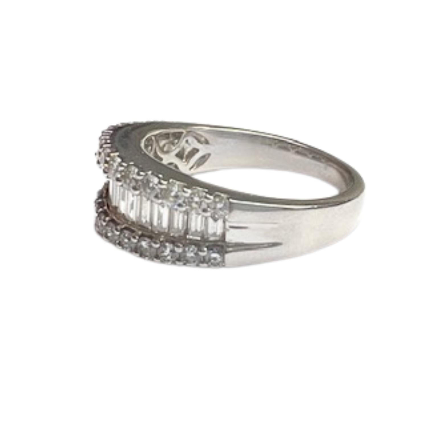 Modern Contemporary 20th Century  1.62 ct Diamond White Gold 18K Ring In Good Condition In MADRID, ES