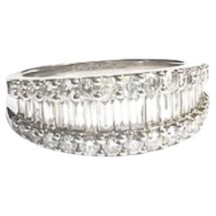 Modern Contemporary 20th Century  1.62 ct Diamond White Gold 18K Ring